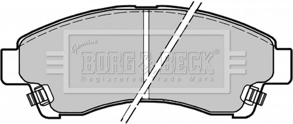 BORG & BECK Комплект тормозных колодок, дисковый тормоз BBP1435
